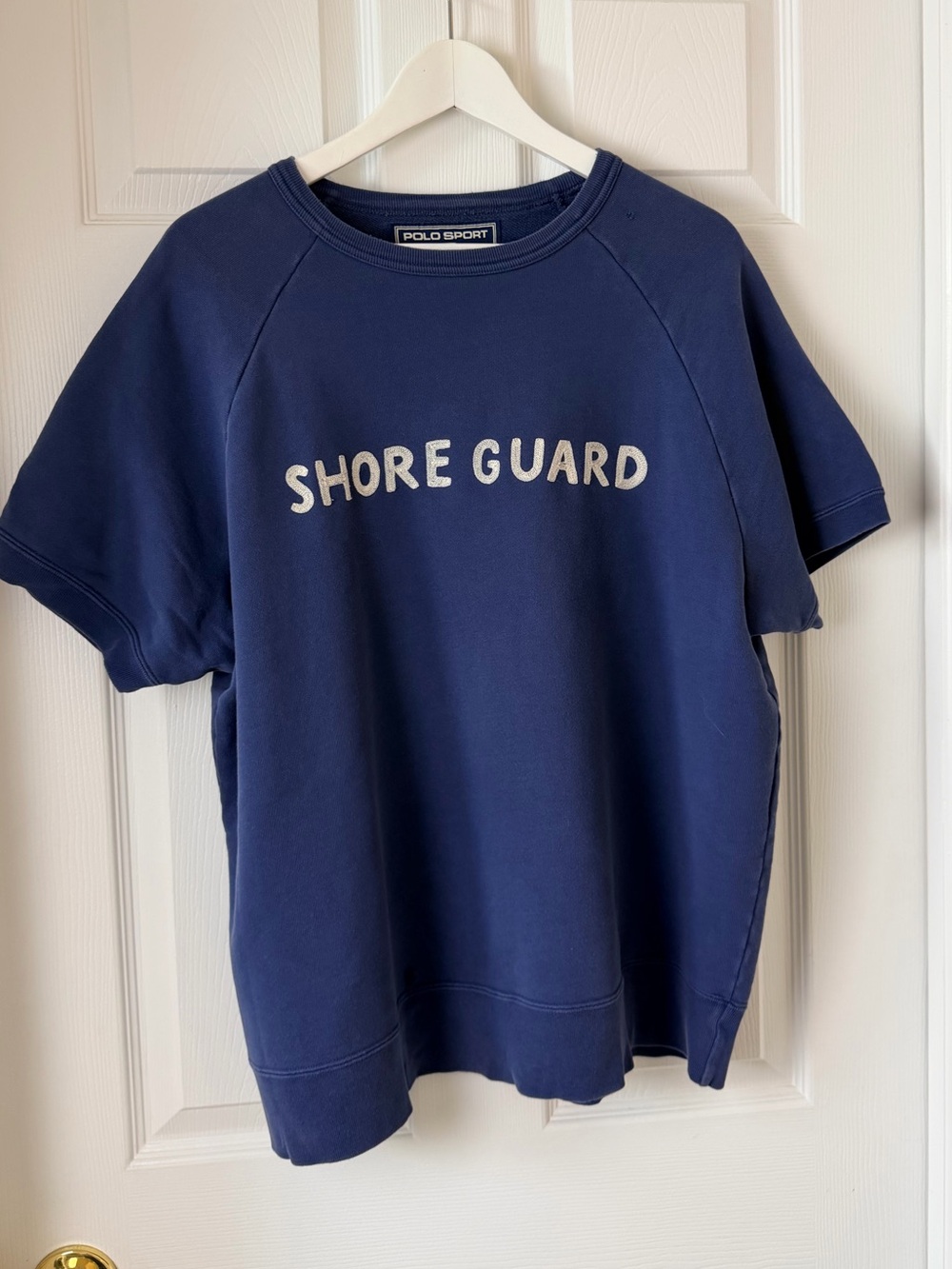Vintage Polo Sport Ralph Lauren 90s Shore Guard Short Sleeve Sweatshirt Mens L